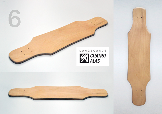 Tabla longboard cuatro alas